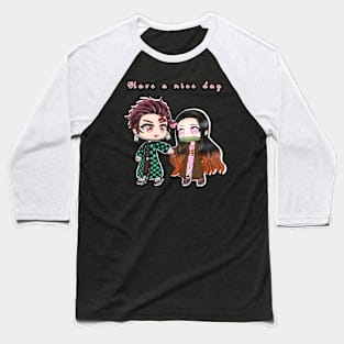 Tanjirou and nezuko chibi Baseball T-Shirt